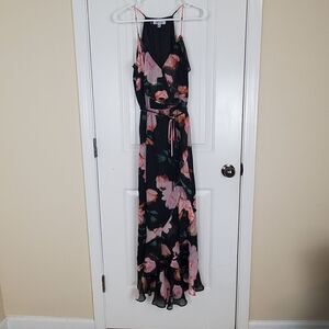 Jennifer Lopez Spring Romance Floral Faux Wrap Dress Size 4
